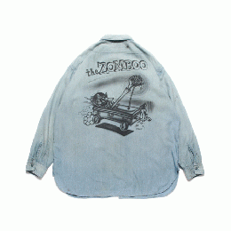 BOW WOW　SKETCH ZOMBOO USN CHAMBRAY SHIRT AGED