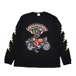 Rib LONG SLEEVE Tee EROSTIKA×LewisLeathers 2025 bk