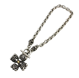 STOP LIGHT　Cross 2 Skull Neck Chain