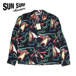 SUN SURF L/S HAWAIIAN SHIRT-SOUTH SEA OUTRIGGER