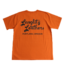 Langlitz Leathers S/S T-SHIRT LLC-003 TypeA orange