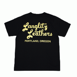 Langlitz Leathers S/S T LLC-003 Type-A Big Logo bk