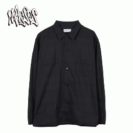MASSES(マシス) MADRAS DYED SHIRT BLACK