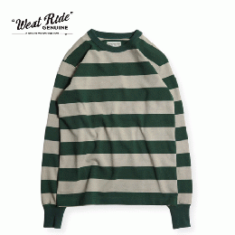 WESTRIDE26SS HEAVY BORDER LONG TEE　SLATE