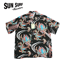 SUN SURF RAYON HAWAIIAN SHIRT “BUG EYED FISH”