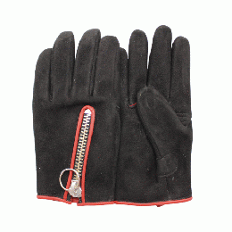 TYPE-TERRY Roughout Leather for summer Black/Red