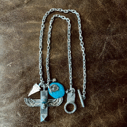 STOP LIGHT　SP cross skull feather top