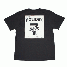 Oh`s　7DAYS HOLIDAY T-shirts　BLACK