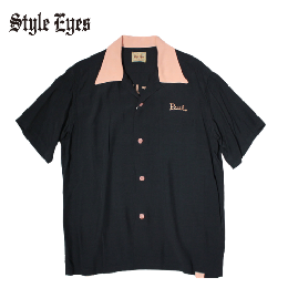 STYLE EYES　RAYON BOWLING SHIRT　BLACK　SE39662