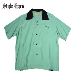 STYLE EYES　RAYON BOWLING SHIRT　M.GREEN　SE39662