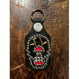 STOP LIGHT studs keyring large skull