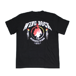 [WING ROCK]  TIPI face S/S TEE black