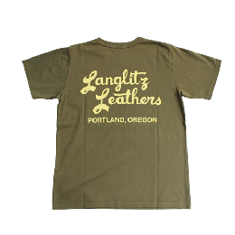 Langlitz Leathers S/S T-SHIRT LLC-003 TypeA olive