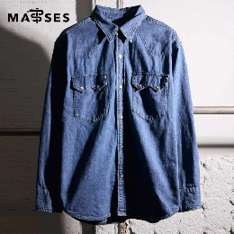 MASSES(マシス)　DENIM SHIRT H.WASH