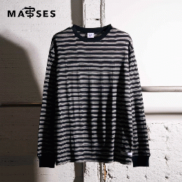 MASSES　Miller L/S TEE 1PAC　NAVY BORDER