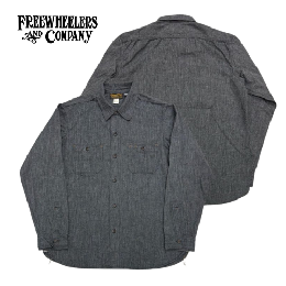 FREEWHEELERS “Neal” SHIRT BLACK PEPPER CHAMBRAY