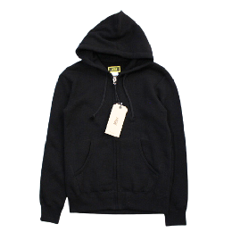 ADDICT CLOTHES FLEECE LINED ZIP-UP HOODIE blk