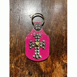 STOP LIGHT STUDDED KEY RING